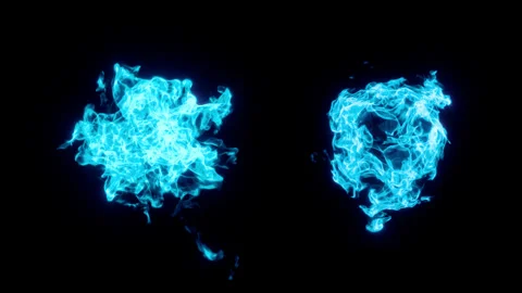 Blue Magic Flames. Stock Footage 281763816