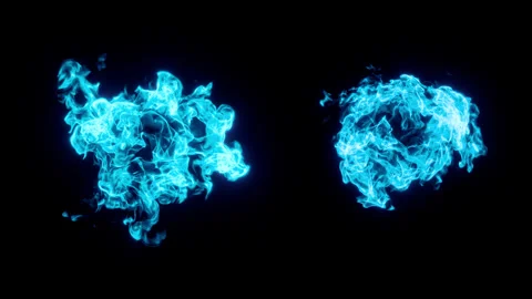 Blue Magic Flames. Stock Footage 282177809