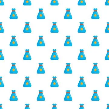 Blue magic gift bags repeating pattern Stock Illustration
