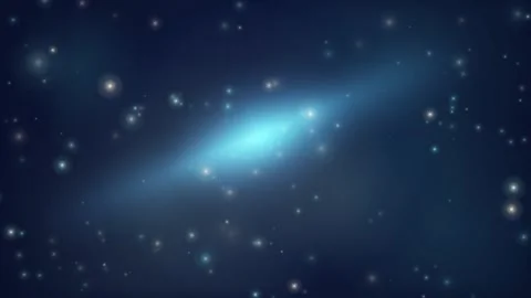 Blue Magic Glow Particles Drifting Up in Dark Space Stock Footage 341723850
