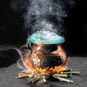 Blue magic potion Stockfoto's