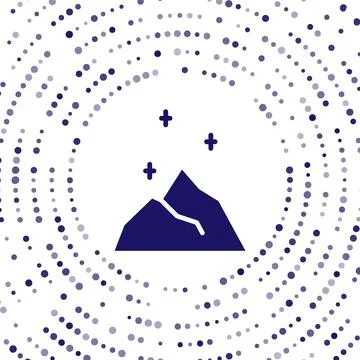 Blue Magic powder icon isolated on white background. Abstract circle random dots Stock Illustration