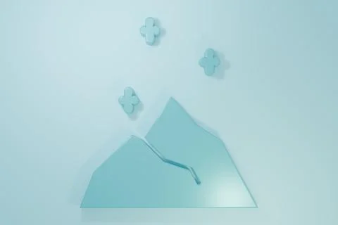 Blue Magic powder icon isolated on blue background. Minimalism concept. 3D .. Stock Illustration