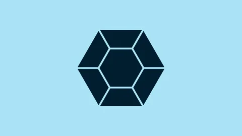 Blue Magic stone icon isolated on blue background. Fantasy crystal. Jewelry gem Video stock 231484593