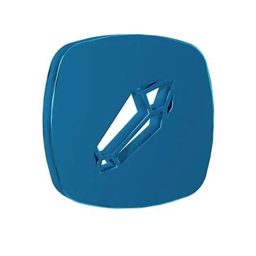 Blue Magic stone icon isolated on transparent background. Fantasy crystal. .. Stock Illustration