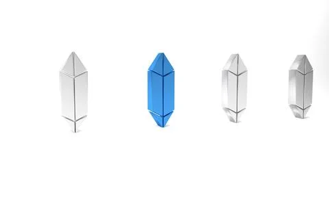 Blue Magic stone icon isolated on white background. Fantasy crystal. Jewelr.. Stock Illustration