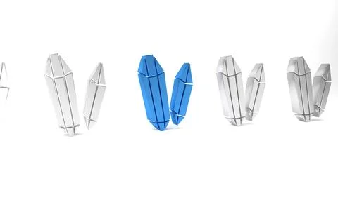 Blue Magic stone icon isolated on white background. Fantasy crystal. Jewelr.. Stock Illustration