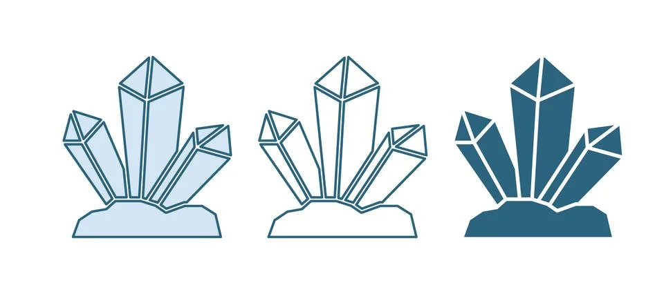 Blue Magic stone icon isolated on white background. Fantasy crystal. Jewelr.. Stock Illustration