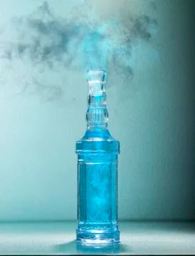 Blue magic wizards potion 写真素材