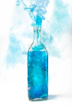 Blue magic wizards potion Stock Photos