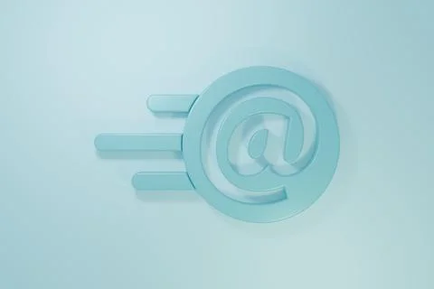 Blue Mail and e-mail icon isolated on blue background. Envelope symbol e-ma.. Stock Illustration