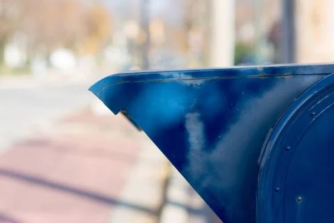 Blue mail box Stock Photos