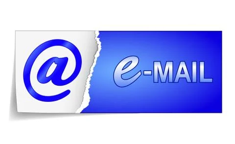 Blue mail icon Stock Illustration