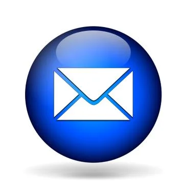 Blue mail icon Stock Illustration