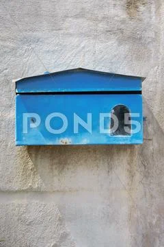 Blue mailbox Stock Photos