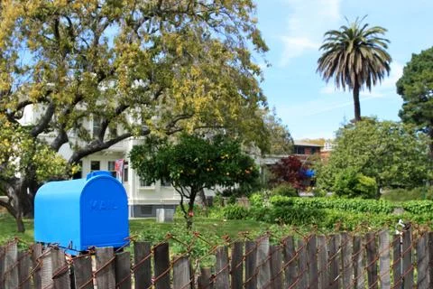 Blue Mailbox Stock Photos