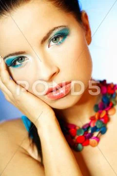 Blue makeup Stock Photos