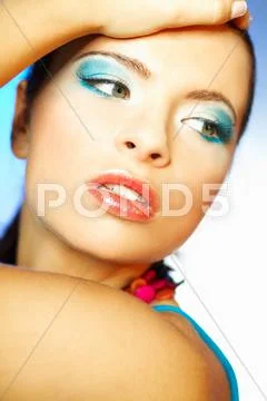 Blue makeup Stock Photos