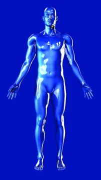 Blue Man Stock Illustration