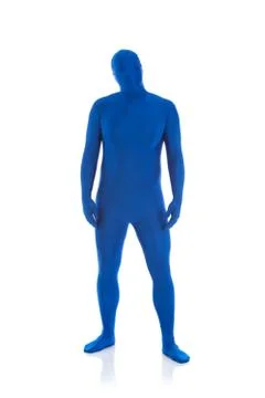 Blue: man just looking at camera Stock Photos
