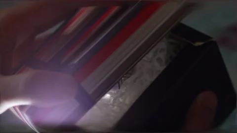 Blue man ring in a box Stock Footage 158531745