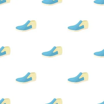 Blue man shoe pattern seamless vector Illustrazione stock