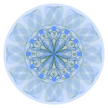 Blue mandala for calming Stock Illustration