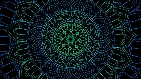 Blue Mandala Stock Footage 85889873