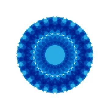 BLUE MANDALA GEOMETRIC (1) Stock Illustration