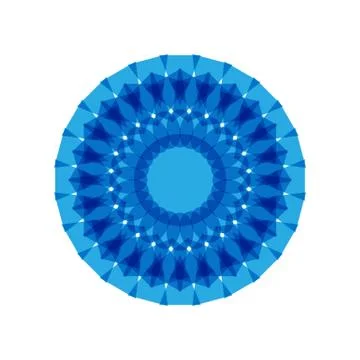 BLUE MANDALA GEOMETRIC (1) Stock Illustration
