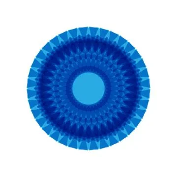 BLUE MANDALA GEOMETRIC (1) Stock Illustration