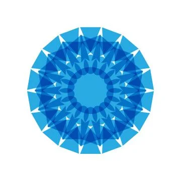 BLUE MANDALA GEOMETRIC (1) Stock Illustration