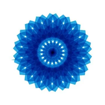 BLUE MANDALA GEOMETRIC (10) Stock Illustration