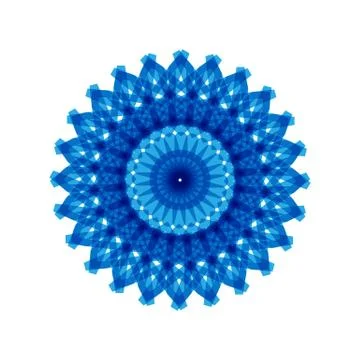 BLUE MANDALA GEOMETRIC (10) Stock Illustration
