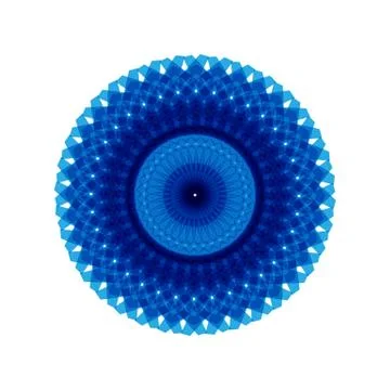 BLUE MANDALA GEOMETRIC (10) Stock Illustration