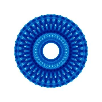 BLUE MANDALA GEOMETRIC (2) Stock Illustration