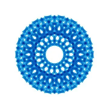 BLUE MANDALA GEOMETRIC (2) Stock Illustration