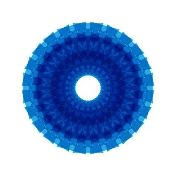 BLUE MANDALA GEOMETRIC (2) Stock Illustration
