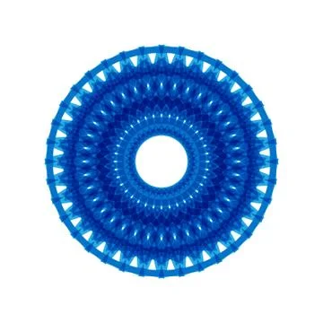 BLUE MANDALA GEOMETRIC (2) Stock Illustration