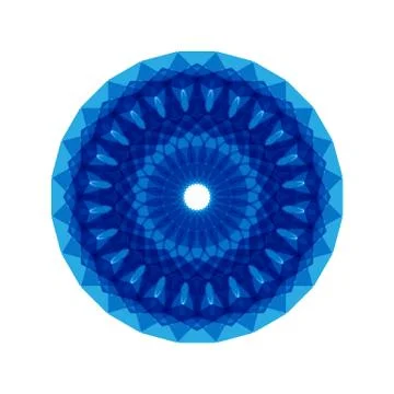 BLUE MANDALA GEOMETRIC (4) Stock Illustration