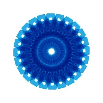 BLUE MANDALA GEOMETRIC (4) Illustrazione stock