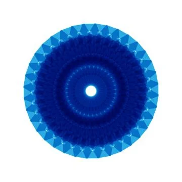 BLUE MANDALA GEOMETRIC (4) Stock Illustration