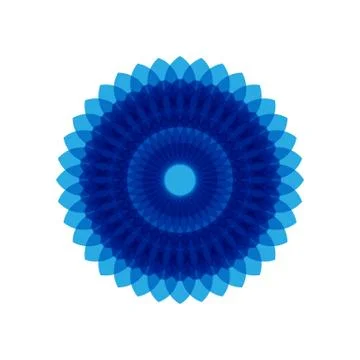 BLUE MANDALA GEOMETRIC (5) Stock Illustration