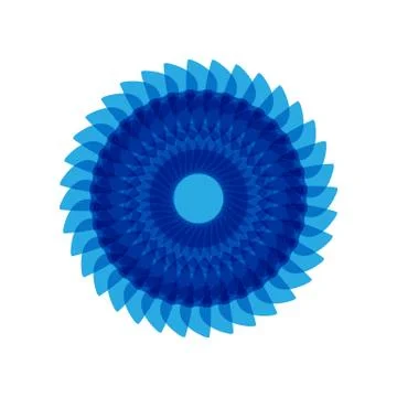 BLUE MANDALA GEOMETRIC (5) Stock Illustration