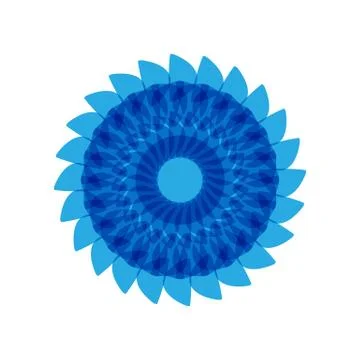 BLUE MANDALA GEOMETRIC (5) Stock Illustration