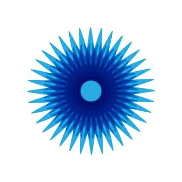 BLUE MANDALA GEOMETRIC (7) Stock Illustration
