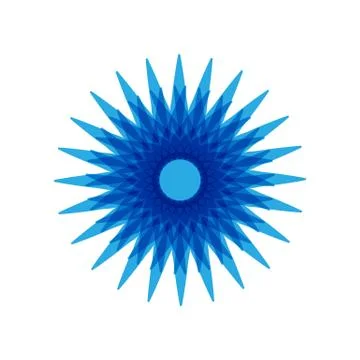 BLUE MANDALA GEOMETRIC (7) Stock Illustration