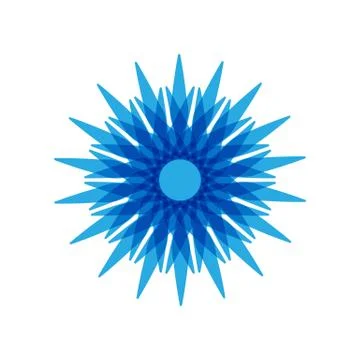 BLUE MANDALA GEOMETRIC (7) Stock Illustration