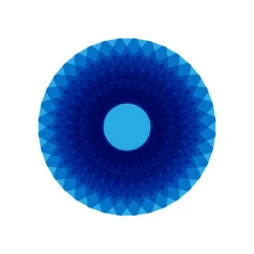 BLUE MANDALA GEOMETRIC (7) Stock Illustration