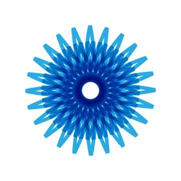 BLUE MANDALA GEOMETRIC (8) Stock Illustration